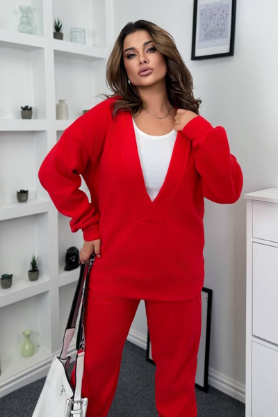 Теплий костюм "Лілібет" червоний Теплий костюм "Лілібет" червоний