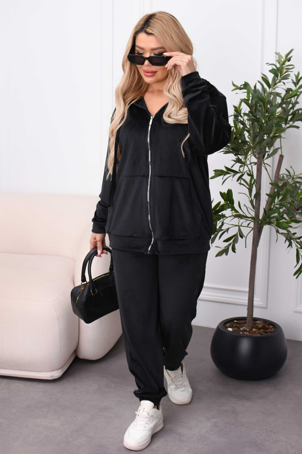 Костюм з велюру "Алсу" чорний