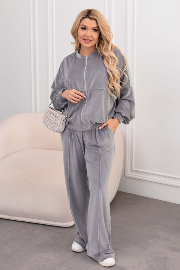 Костюм з велюру "Каліфорнія" сірий