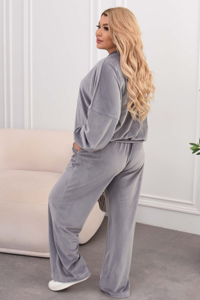 Костюм з велюру "Каліфорнія" сірий