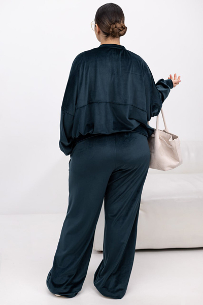 Костюм з велюру "Каліфорнія" смарагдовий