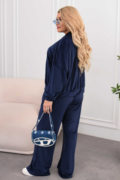 Костюм з велюру "Каліфорнія" синій