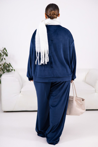 Костюм з велюру "Оріанна" темно-синій