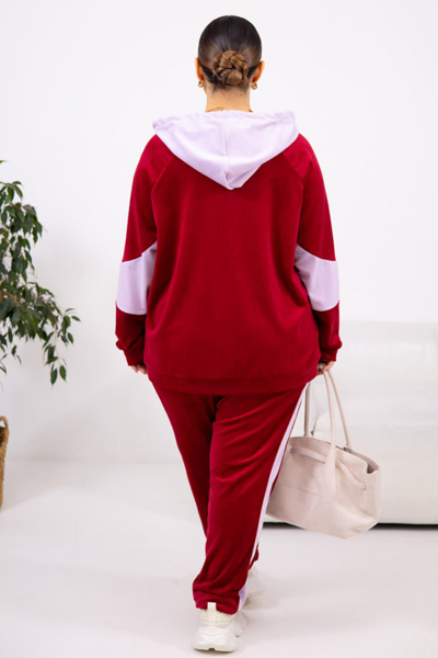 Костюм з велюру "Роза" бордовий