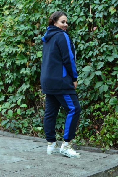 Утеплений спортивний костюм "Евріл" синій