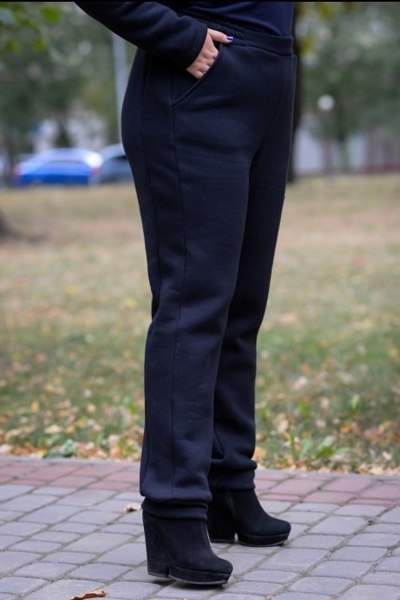 Утеплені спортивні брюки "Дензел" чорні