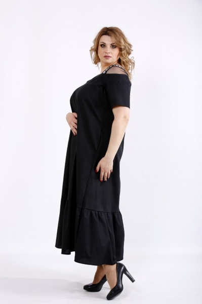 Плаття великих розмірів "Кетрін" чорне