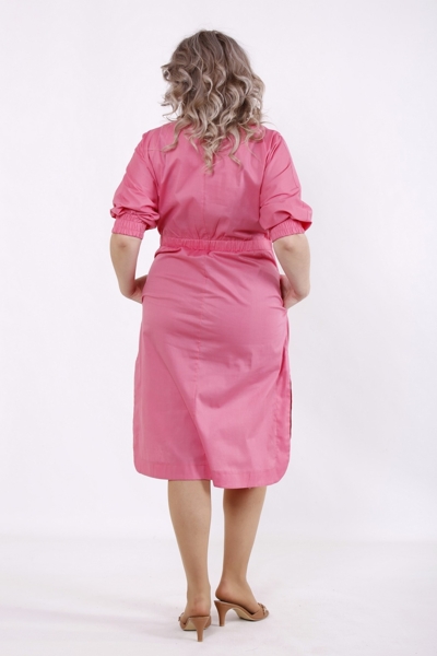 Плаття великих розмірів "Аделія" рожеве