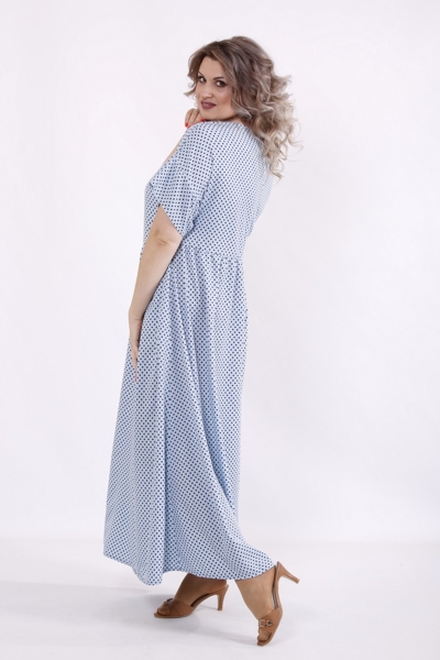 Плаття великих розмірів "Амбра" голубе