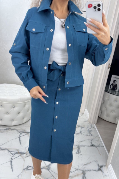 Костюм з котону "Ліана" морська-хвиля