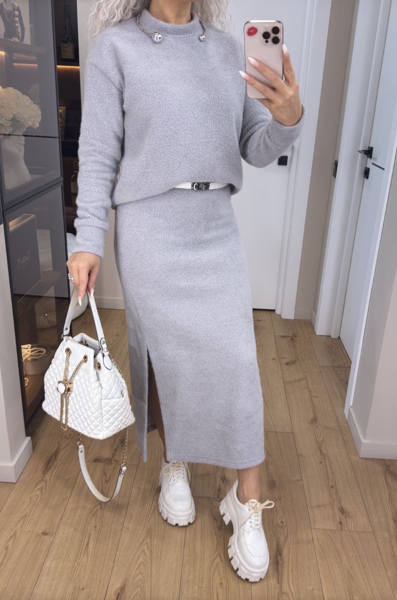 Костюм з альпаки "Люсі" сірий