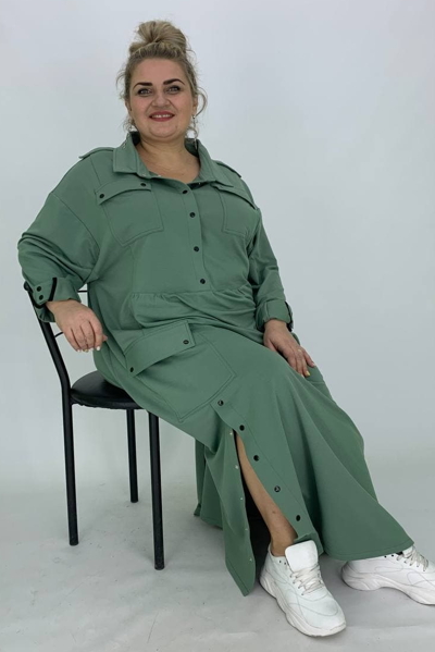 Плаття великих розмірів "Джульєта" зелений