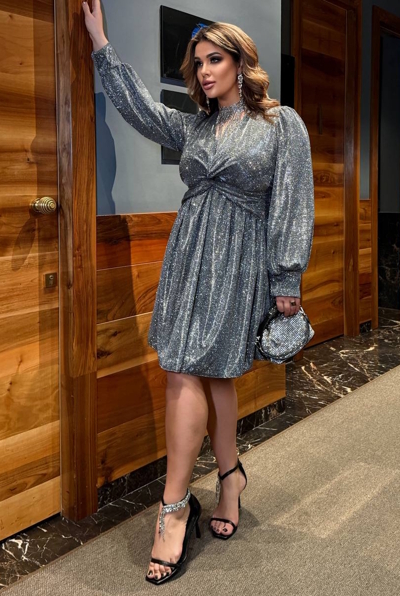 Сяюче плаття "Данте" чорне