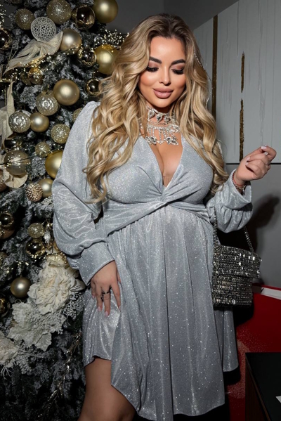 Сяюче плаття "Данте" срібло