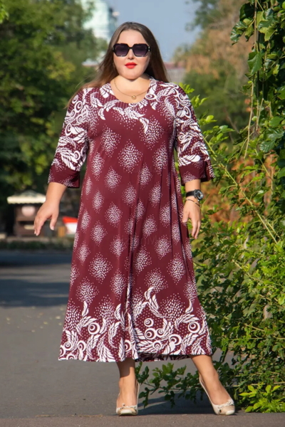 Плаття великих розмірів "Яніна" бордо