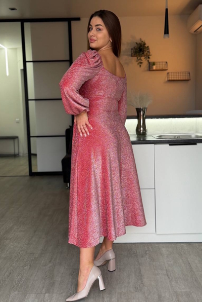 Блискуче плаття "Моніка" червоне