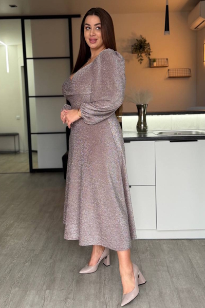 Блискуче плаття "Моніка" мокко