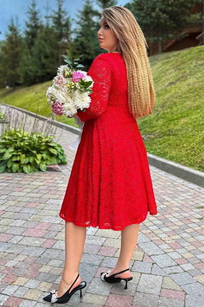 Плаття  "Жузель" червоне