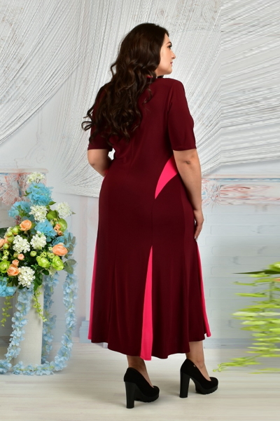 Плаття великих розмірів "Стелла" бордо