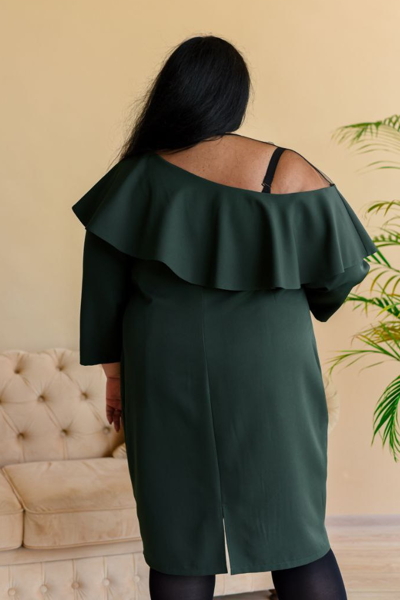Плаття великих розмірів "Агната" зелене