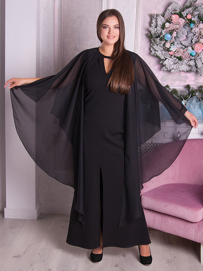 Плаття великих розмірів "Примадонна" чорне