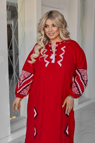 Плаття-вишиванка "Меліса" червоне