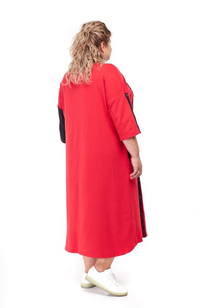 Плаття великих розмірів "Емма" червоне