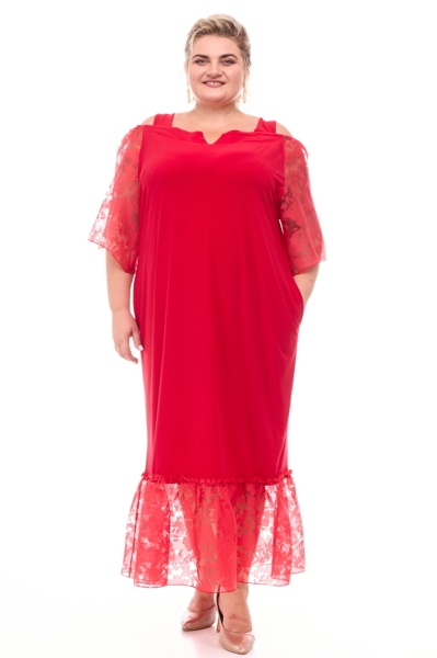 Плаття великих розмірів "Вітні" червоне