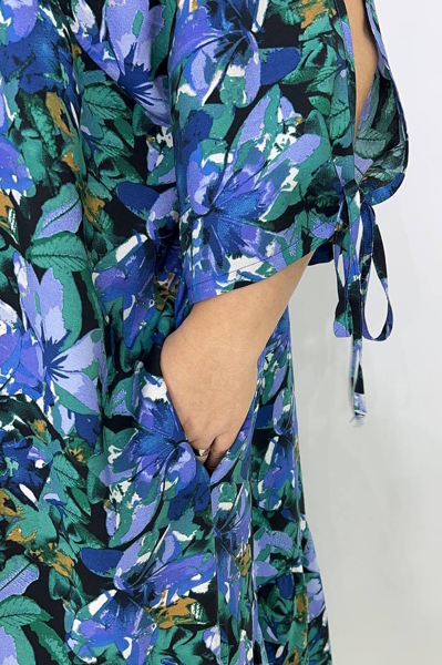 Плаття зі штапелю "Вояж" синє