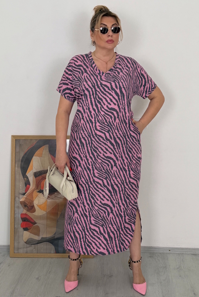 Плаття з штапелю "Тома" рожеве