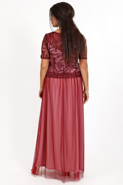 Вечірнє плаття великих розмірів "Сідней" бордо