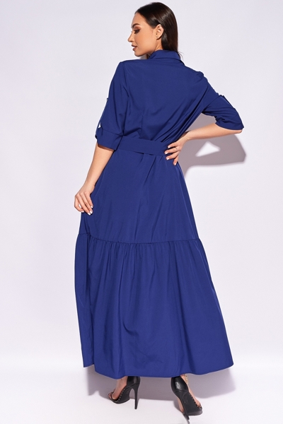 Плаття великих розмірів "Айла" синє