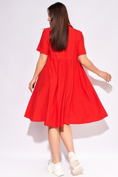 Плаття великих розмірів "Флокса" червоне
