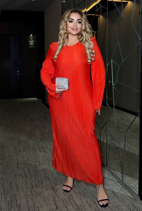 Плаття з плісе "Піар" червоне