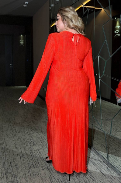 Плаття з плісе "Піар" червоне