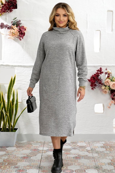 Тепле плаття "Агапі" сіре