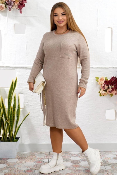 Тепле плаття "Джені" бежеве