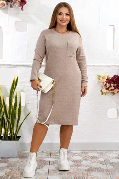 Тепле плаття "Джені" бежеве