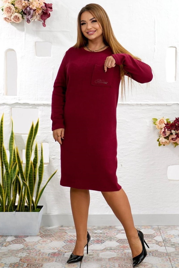 Тепле плаття "Джені" бордо