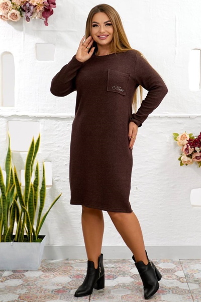 Тепле плаття "Джені" шоколад