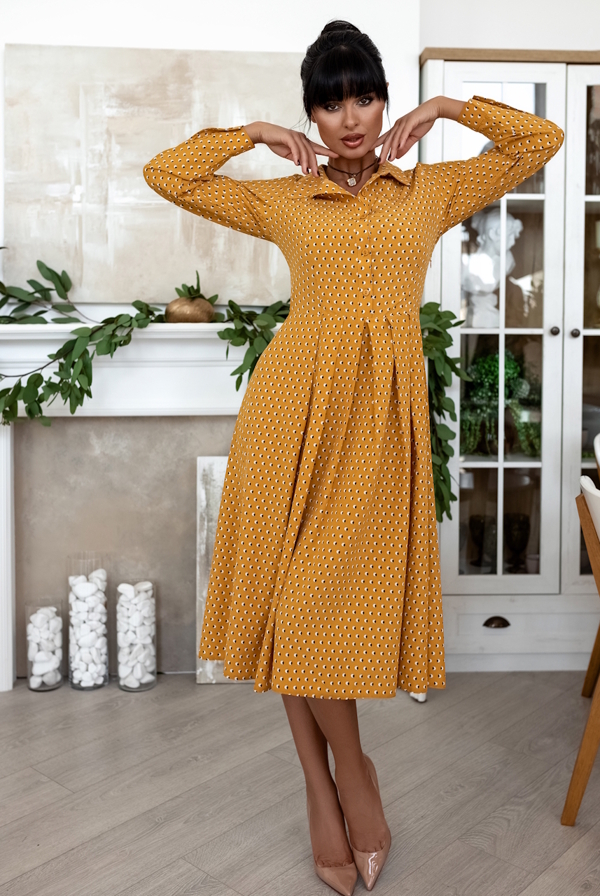 Плаття "Анабель" гірчиця