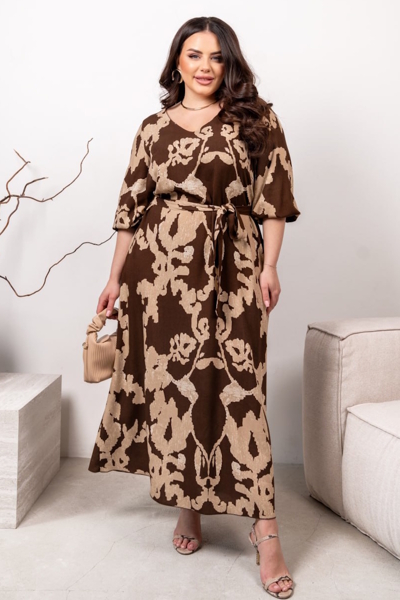 Плаття з штапелю "Емелі" шоколад