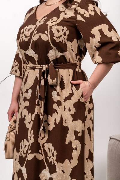 Плаття з штапелю "Емелі" шоколад