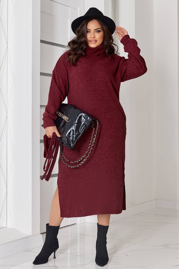 Тепле плаття "Каролайн" бордо