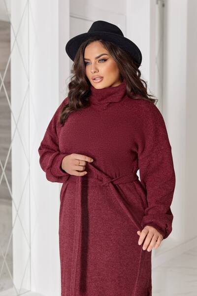 Тепле плаття "Каролайн" бордо
