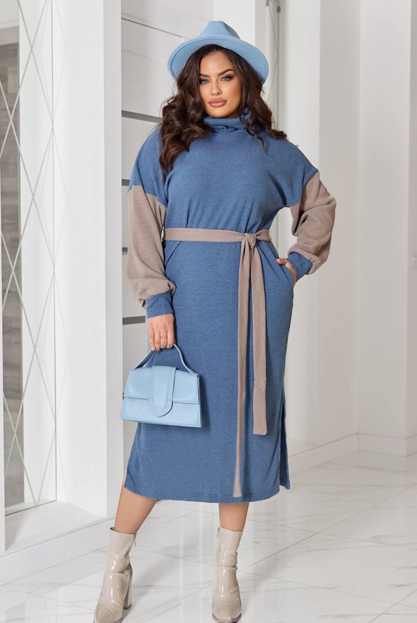 Тепле плаття "Каролайн" голубе