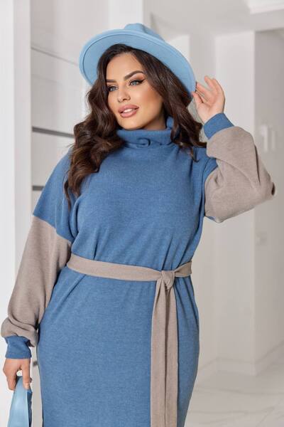 Тепле плаття "Каролайн" голубе