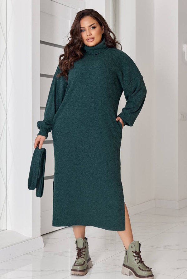 Тепле плаття "Каролайн" смарагд