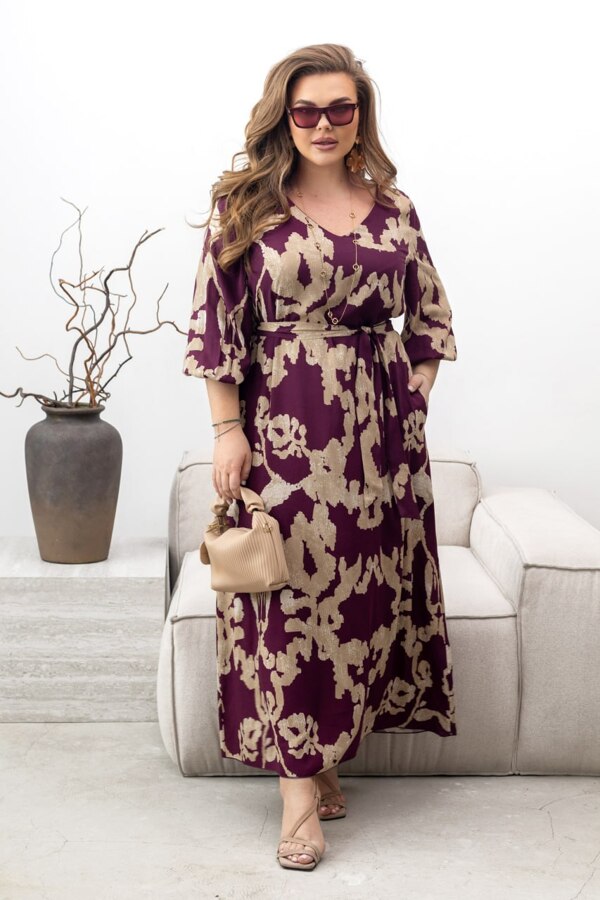 Плаття з штапелю "Емелі" бордо