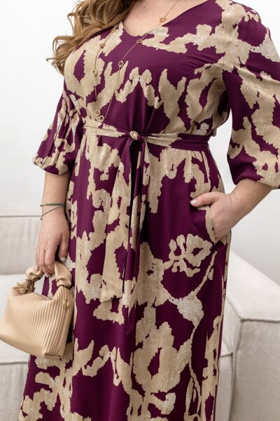 Плаття з штапелю "Емелі" бордо